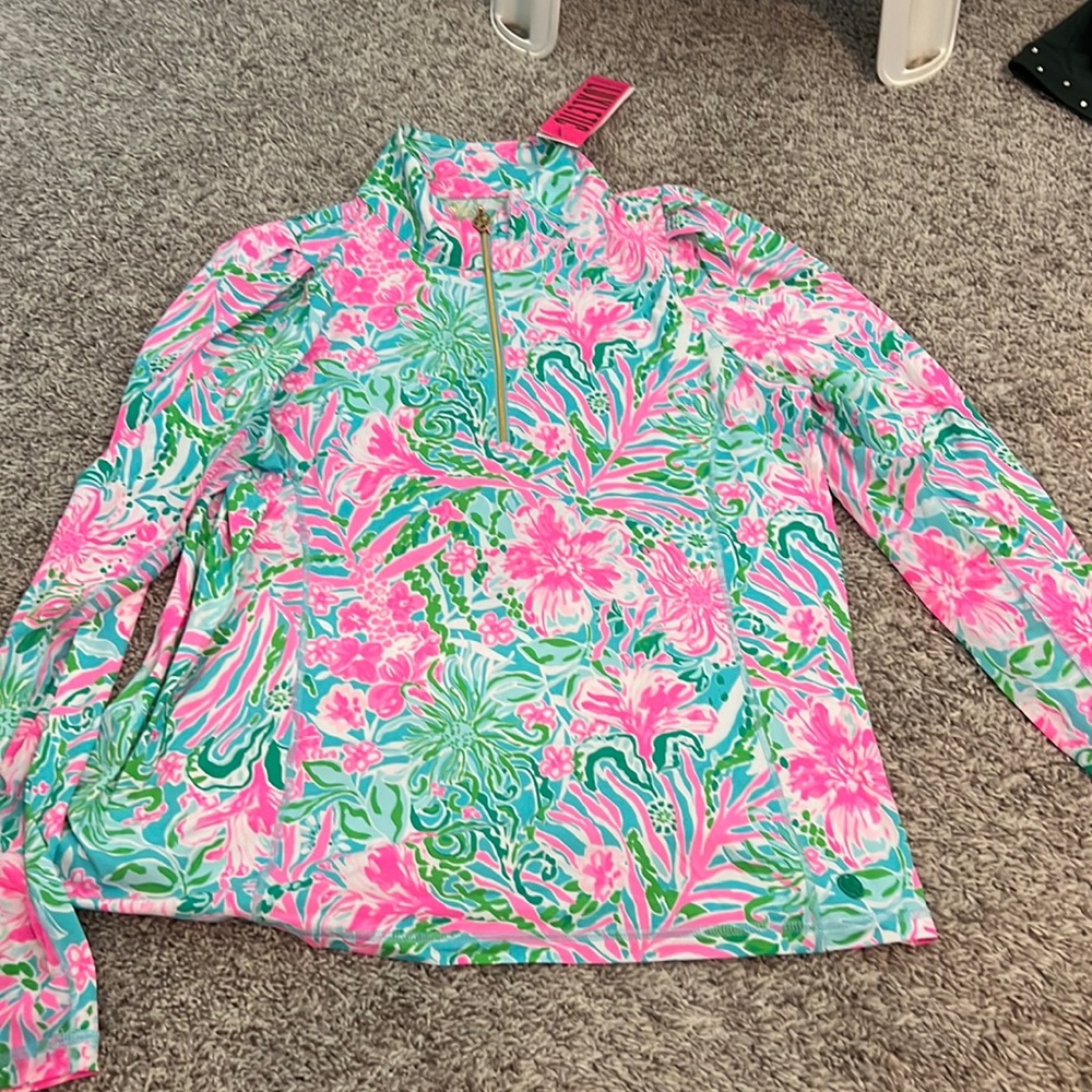 NWT Size L Lilly Pulitzer Luxletic Quarter Zip